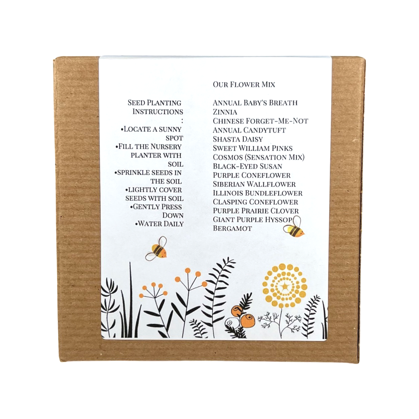 Sister Bees LLC - Wildflower-BEE FOOD Grow Kit