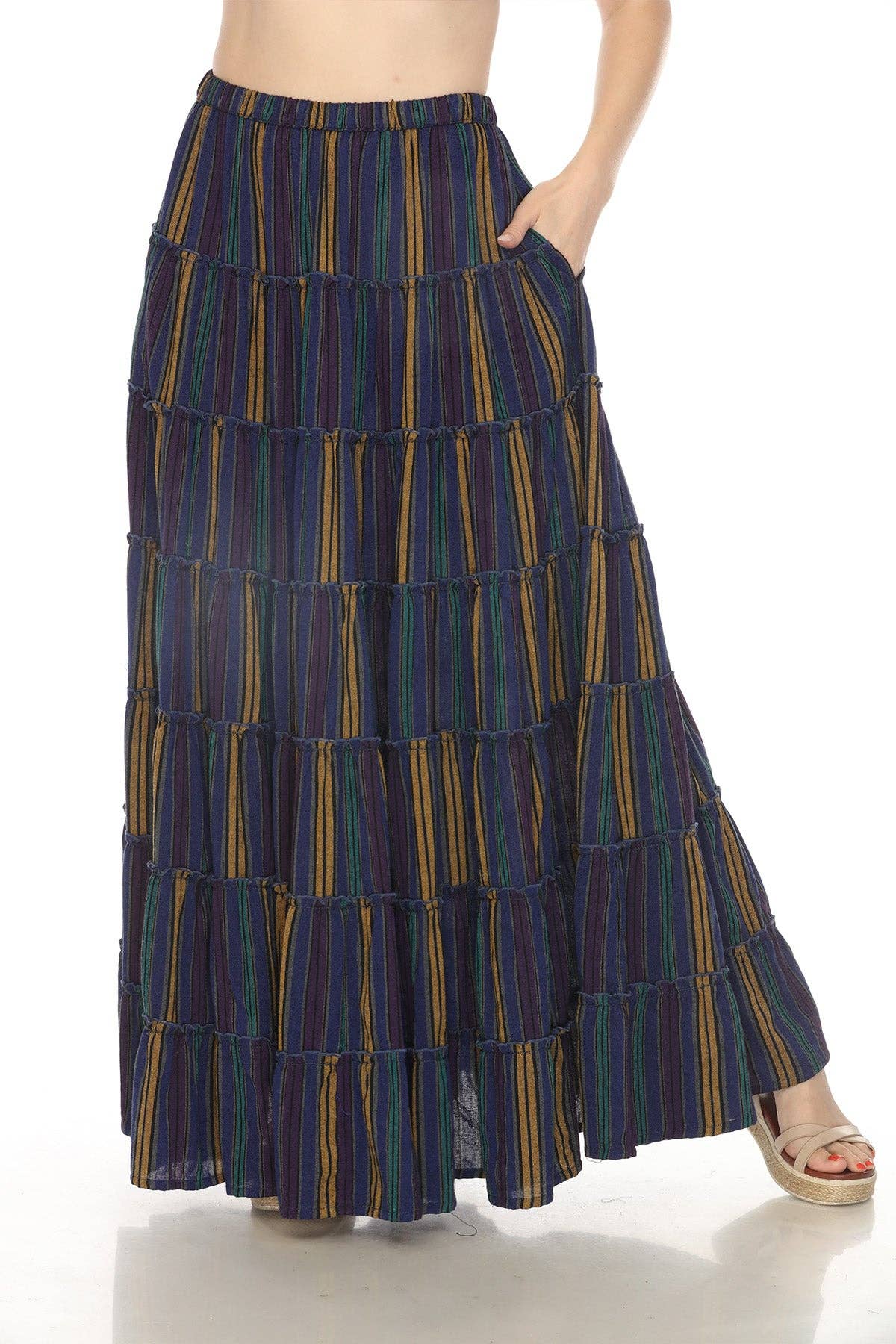 Lakhays Collection Inc. - Stipe Ultra Maxi Skirt