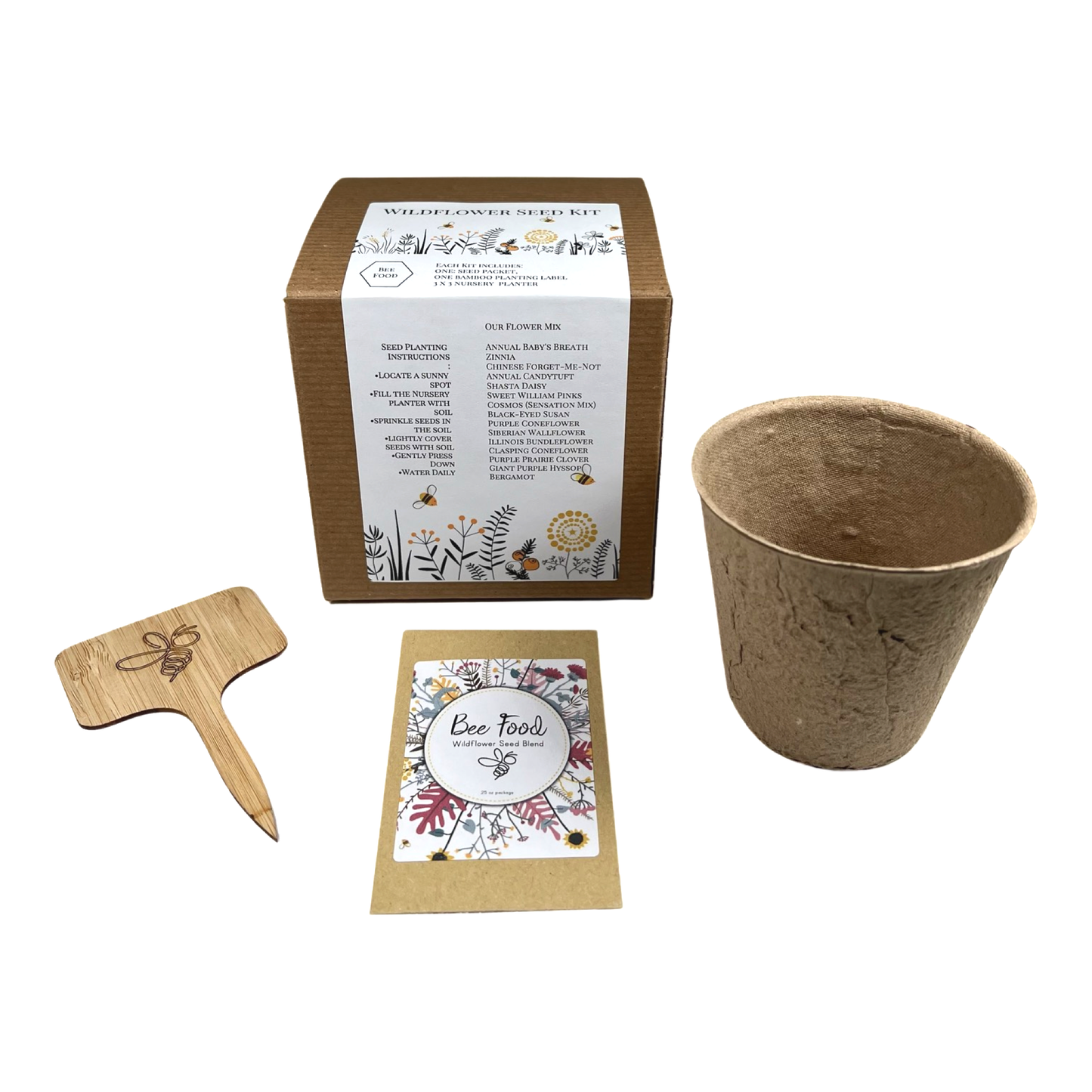 Sister Bees LLC - Wildflower-BEE FOOD Grow Kit