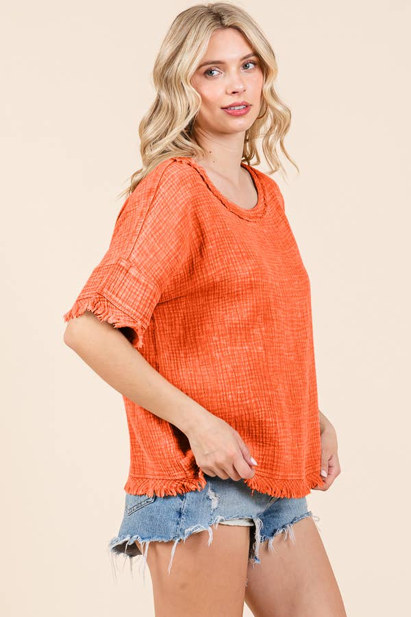 Culture Code - CWT2134XMW - SCOOP NECK OVERSIZE TOP