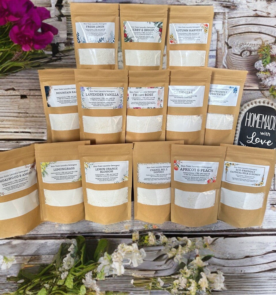 Non-Toxic Chemical Free Natural Laundry Detergent 10 Loads - Sample Size