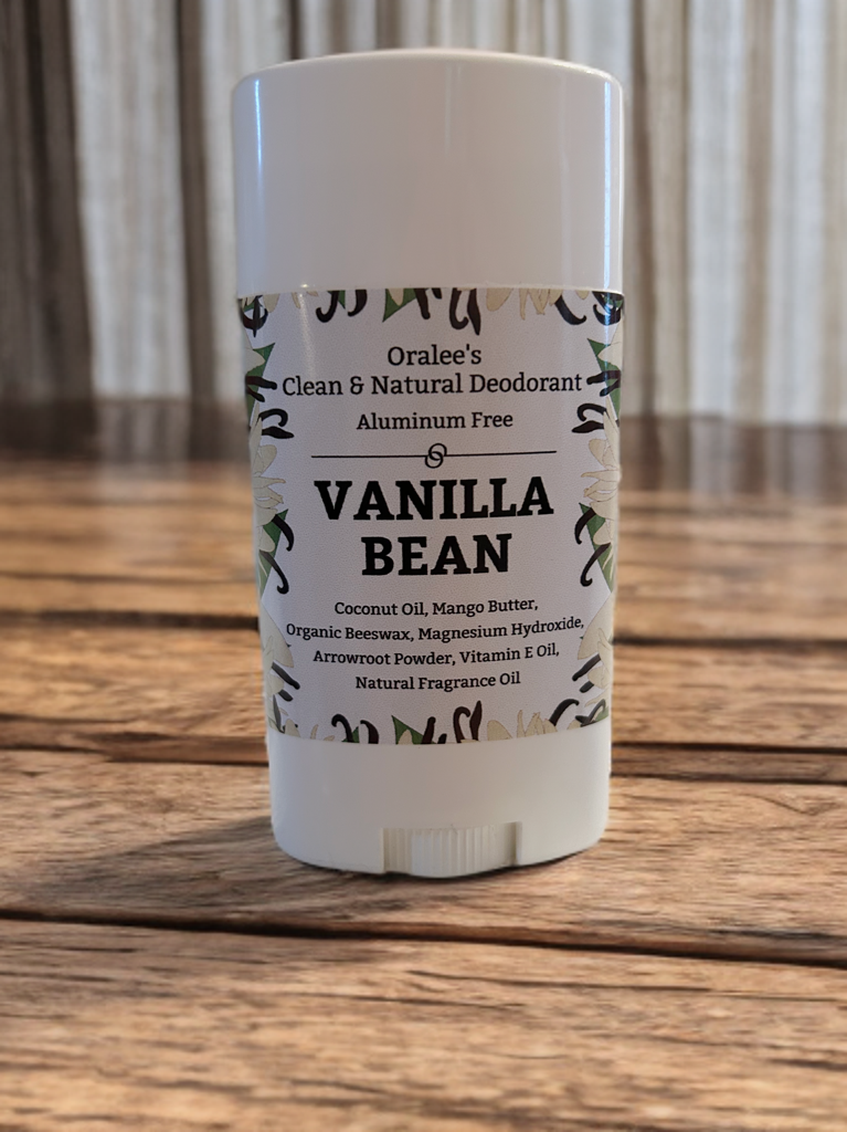 Oralee's Clean & Natural Aluminum Free Deodorant- Vanilla Bean