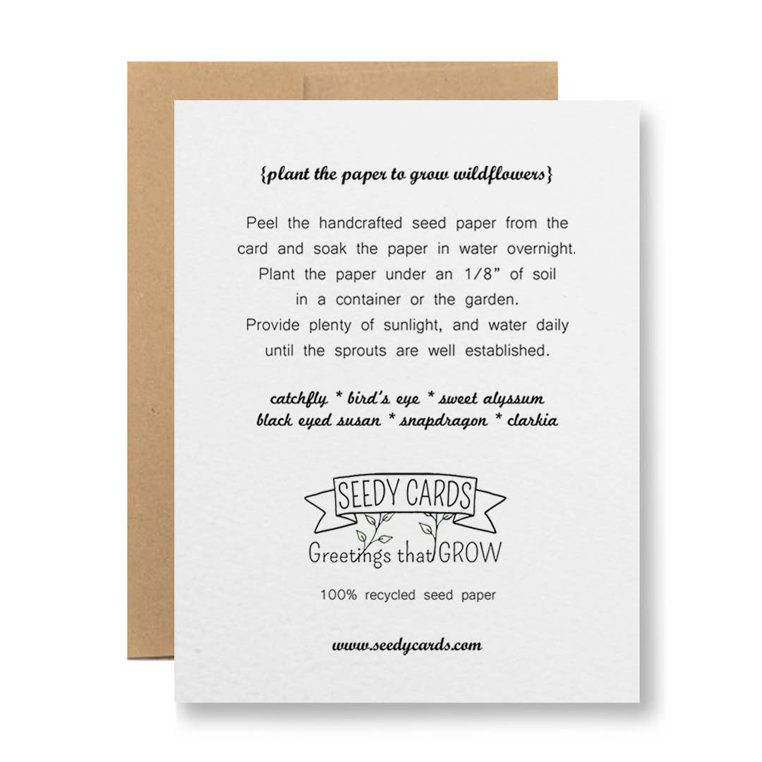 Seedy Cards - Plantable Seed Paper Greeting Card - Friendship grows...