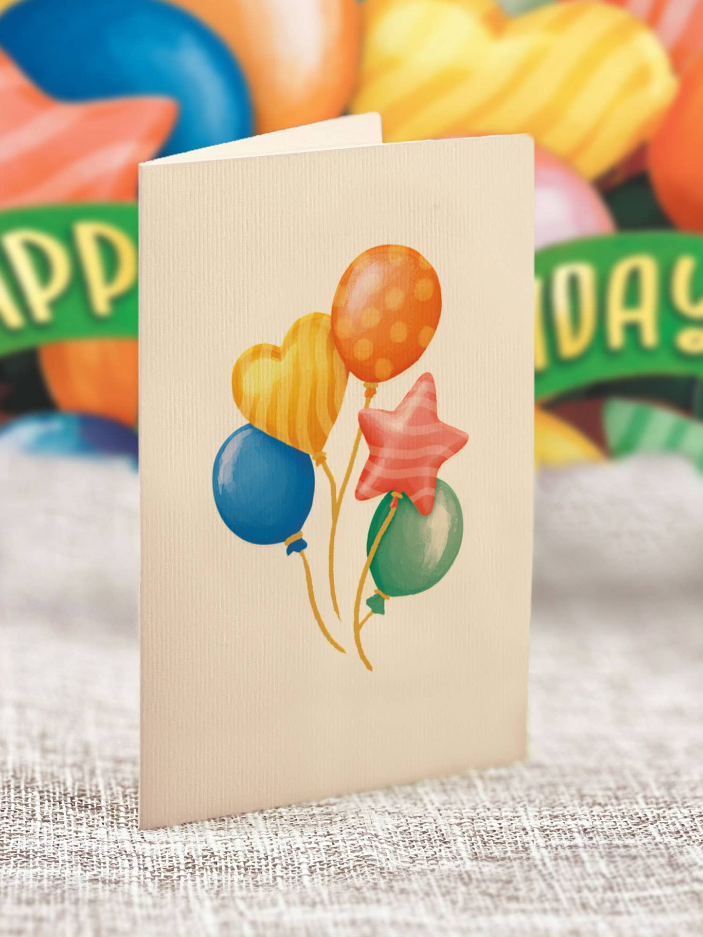 FreshCut Paper LLC - Mini Birthday Balloons (Mini Pop-up Greeting Cards)