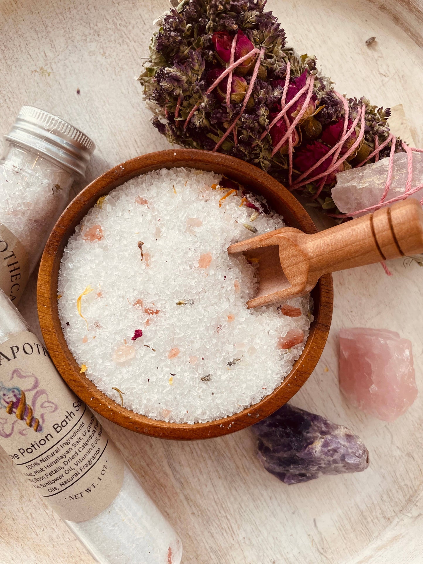 Sage & Stone Apothecary - Love Potion Herbal Bath Salt Tubes