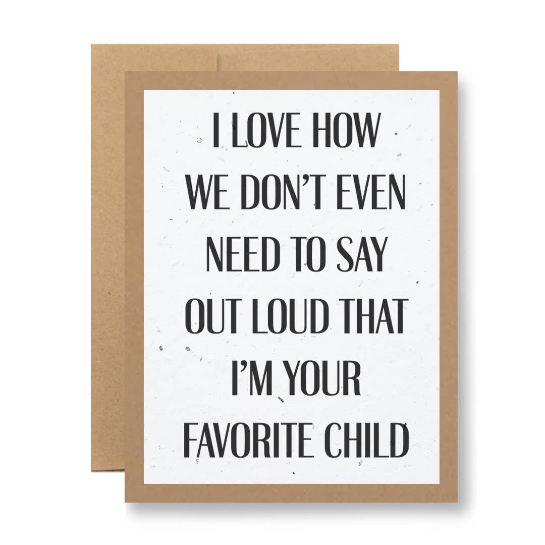 Seedy Cards - Plantable Seed Paper Greeting Card - ...favorite child