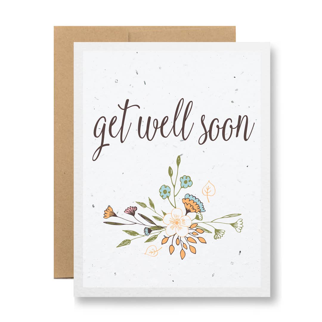Seedy Cards - Plantable Seed Paper Greeting Card - Get well soon