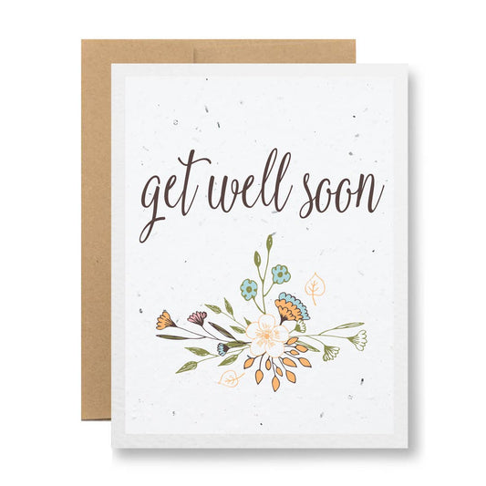 Seedy Cards - Plantable Seed Paper Greeting Card - Get well soon