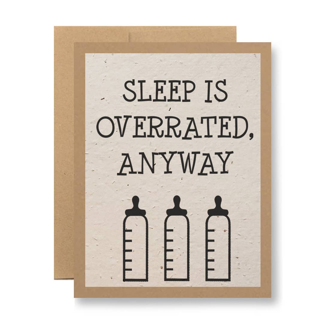 Seedy Cards - Plantable Seed Paper Greeting Card - Sleep is overrated...