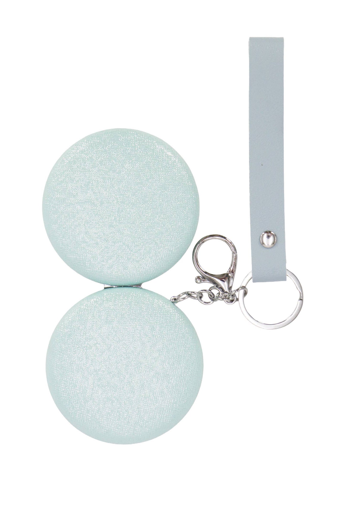 Cap Zone - Pearlescent Macaron Compact Mirror Key Chain