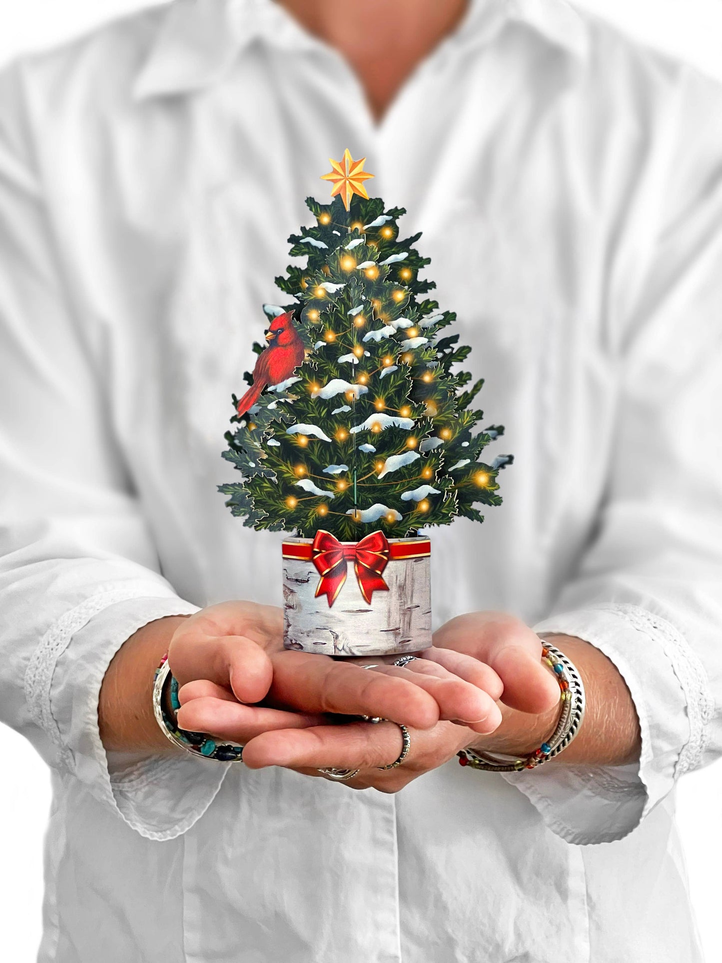 FreshCut Paper LLC - Merry Mini Tree (Mini Pop-up Greeting Cards)