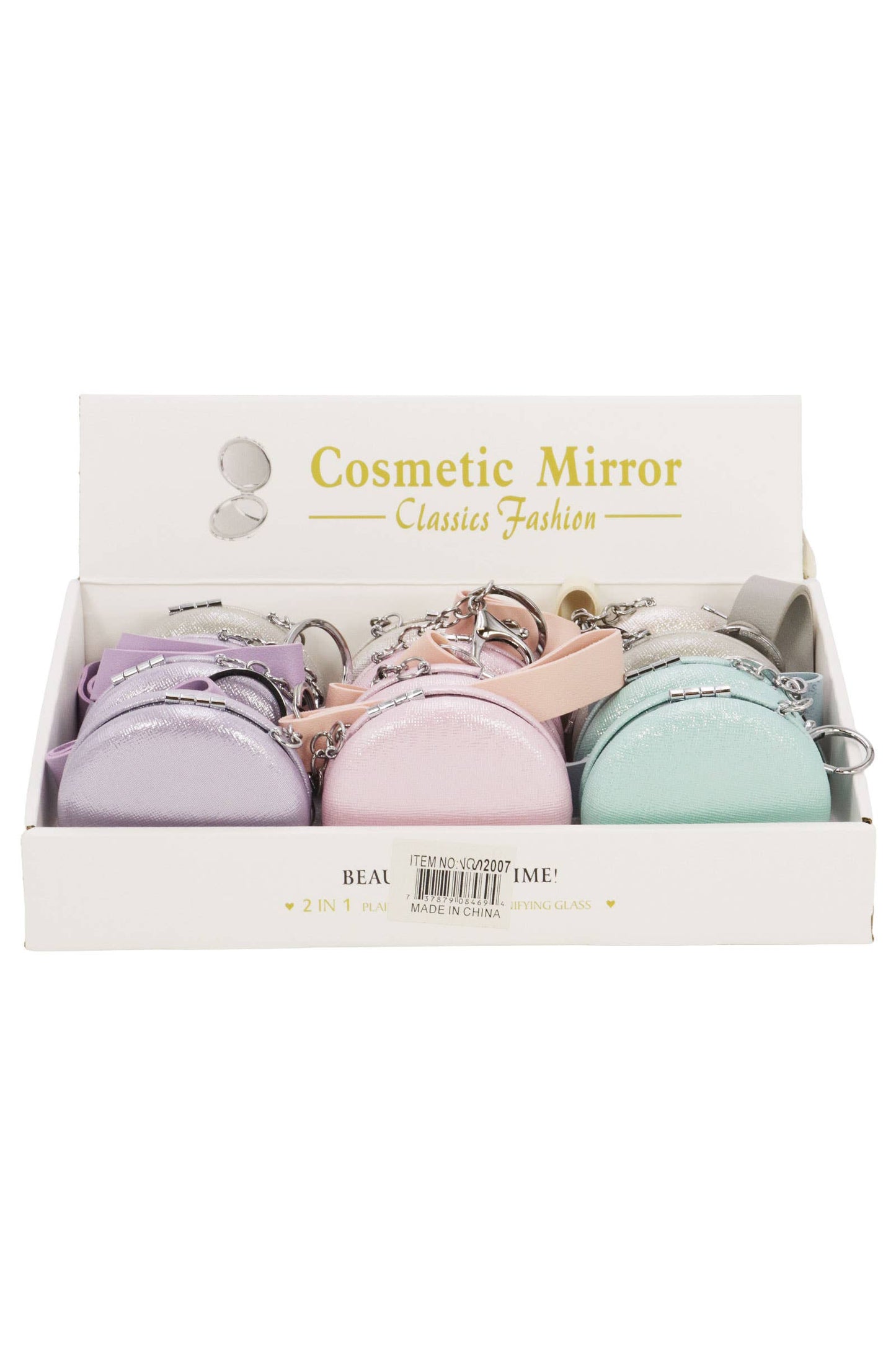 Cap Zone - Pearlescent Macaron Compact Mirror Key Chain