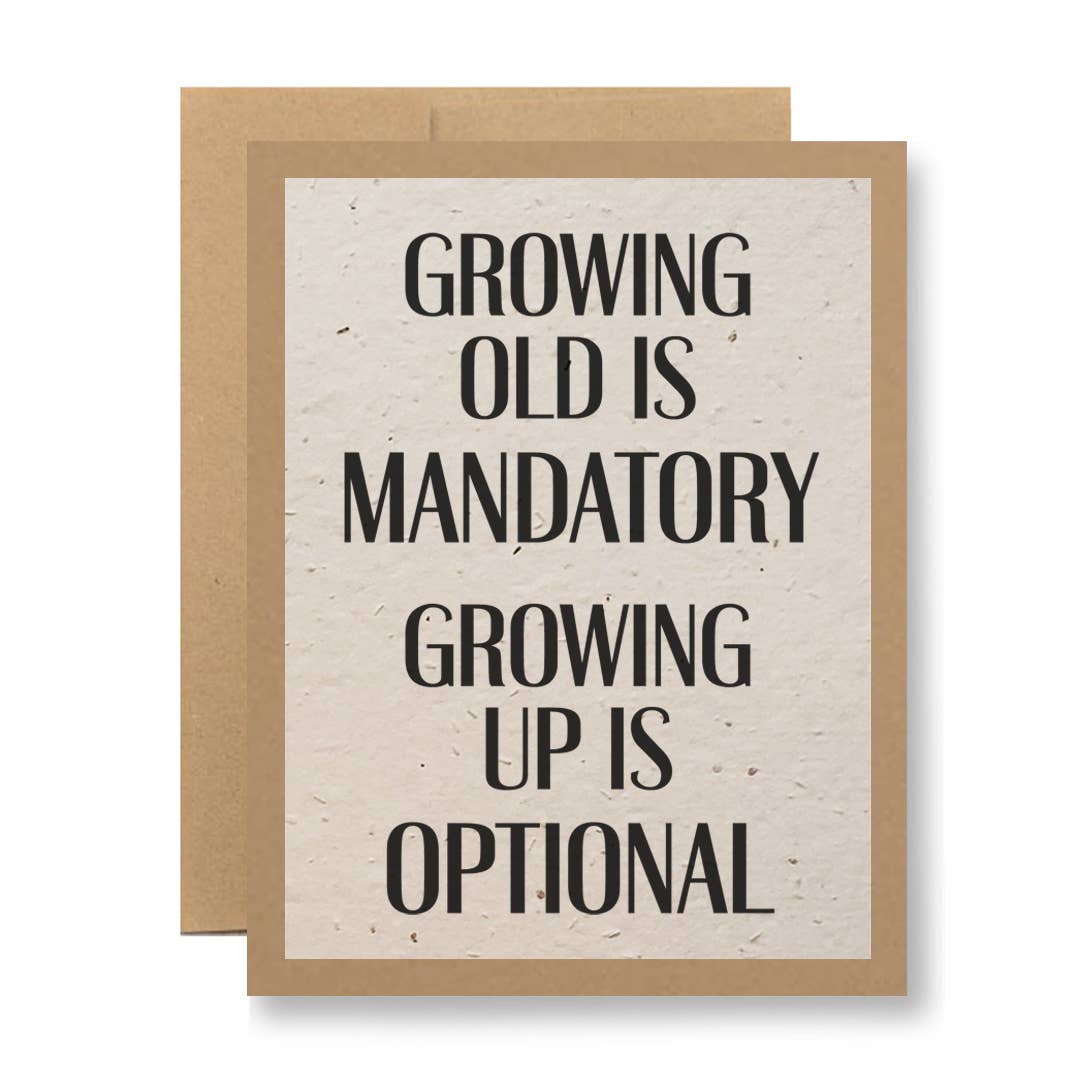 Seedy Cards - Plantable Seed Paper Greeting Card - Growing old...