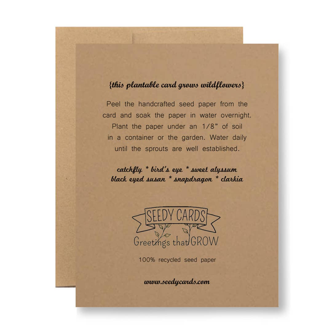 Seedy Cards - Plantable Seed Paper Greeting Card - Sleep is overrated...