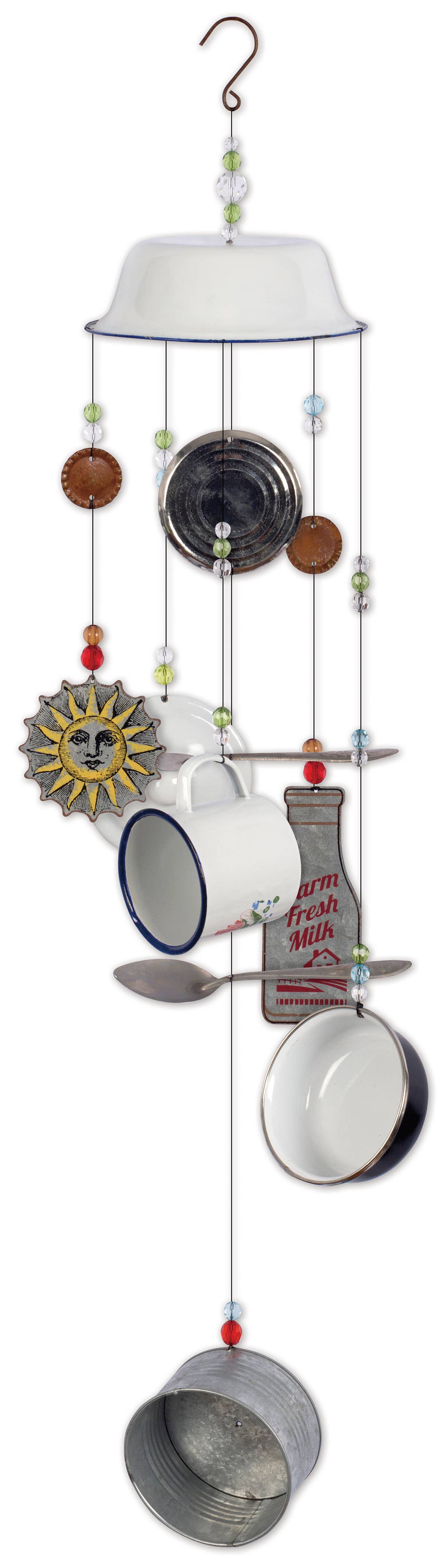 Sunset Vista Designs - Milk Dish Summer Garden Wind Chime - 92557