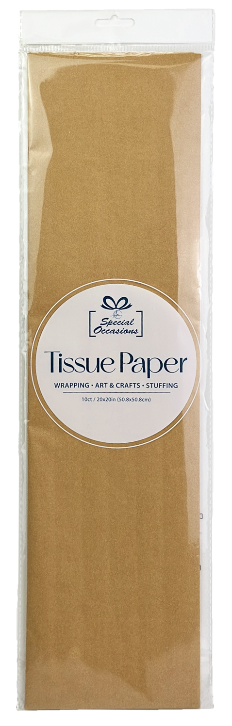Angels Craft - Party Tissue Paper Gold, 10 Sheets Gift Wrapping Paper