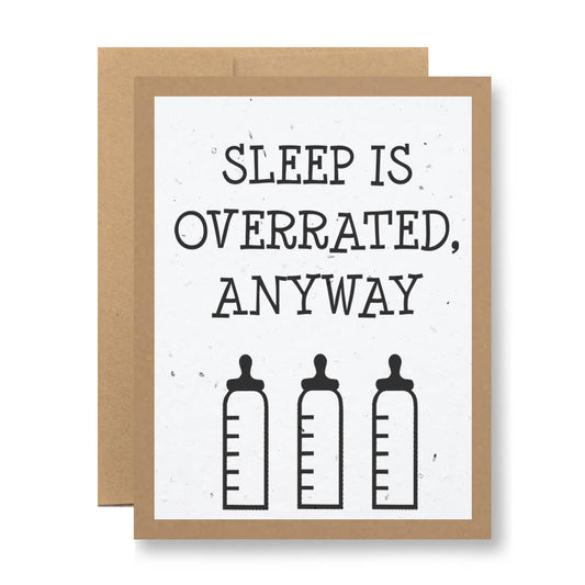 Seedy Cards - Plantable Seed Paper Greeting Card - Sleep is overrated...