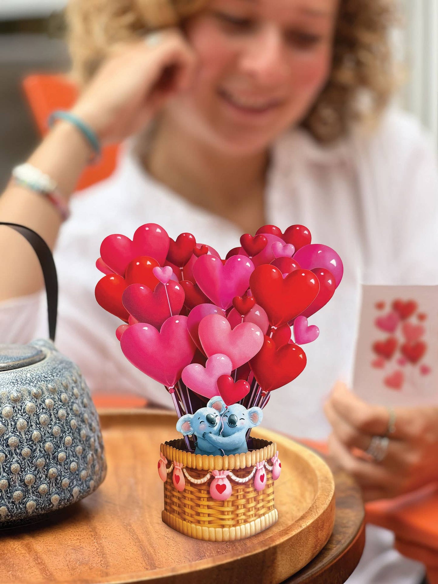 FreshCut Paper LLC - Mini Heart Balloons (10 Mini Pop-up Greeting Cards)