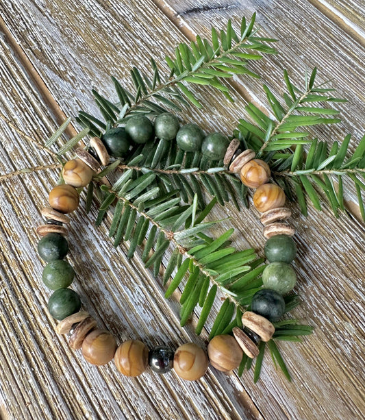 Drops of Wellness Goods - Beaded Stone Bracelet, Men's Diffuser Jewelry, The Titus