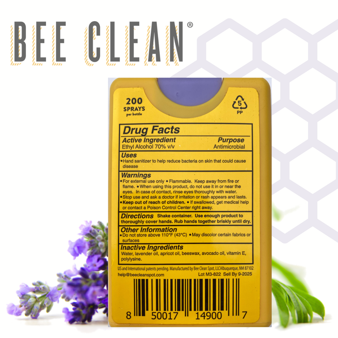 Bee Clean - Bee Clean Organic Beeswax Hand Sanitizer - 12 pack