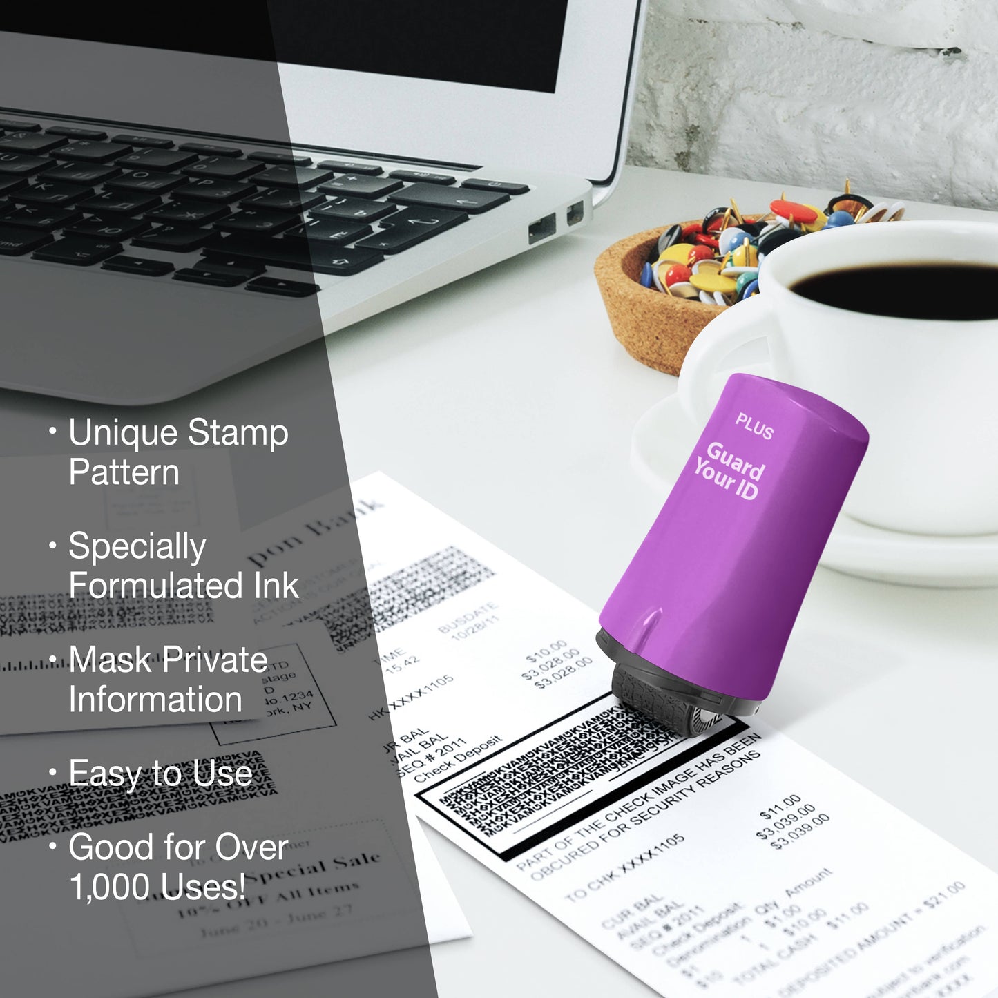 PLUS CORPORATION OF AMERICA - Guard Your ID Advanced Regular Roller. Color will be random.