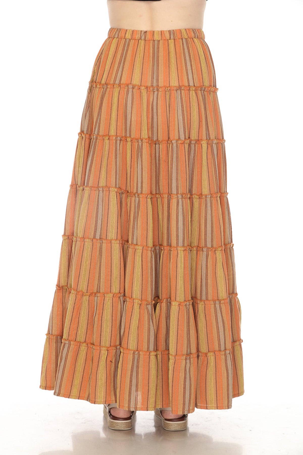 Lakhays Collection Inc. - Stipe Ultra Maxi Skirt