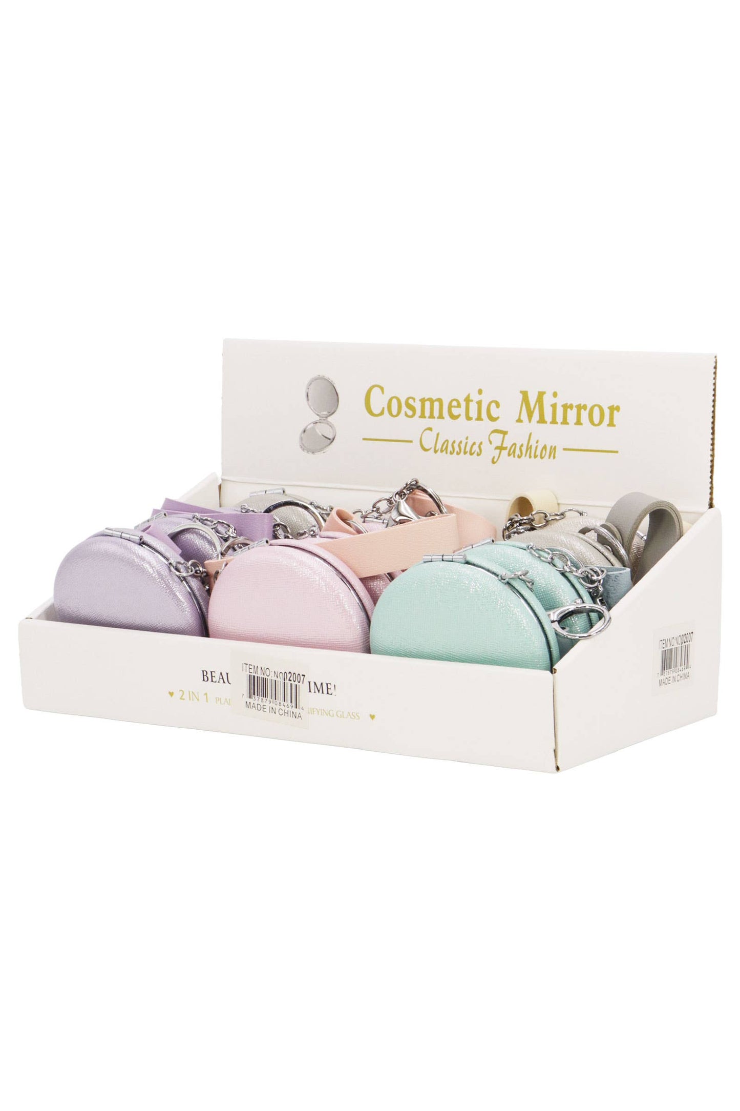 Cap Zone - Pearlescent Macaron Compact Mirror Key Chain