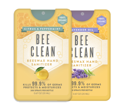 Bee Clean - Bee Clean Organic Beeswax Hand Sanitizer - 12 pack