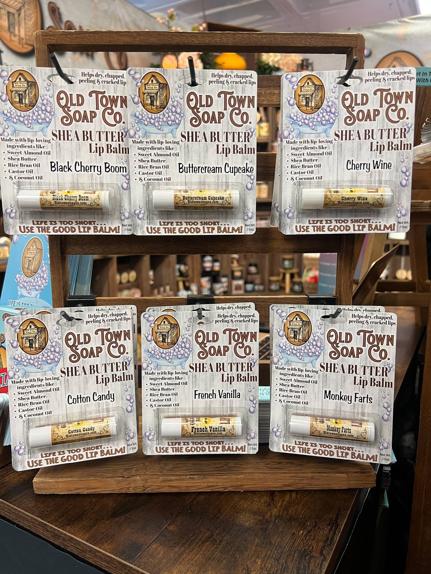 Old Town Soap Co. - Lip Balm -12 Flavors -Super Hydrating with SPF Protection