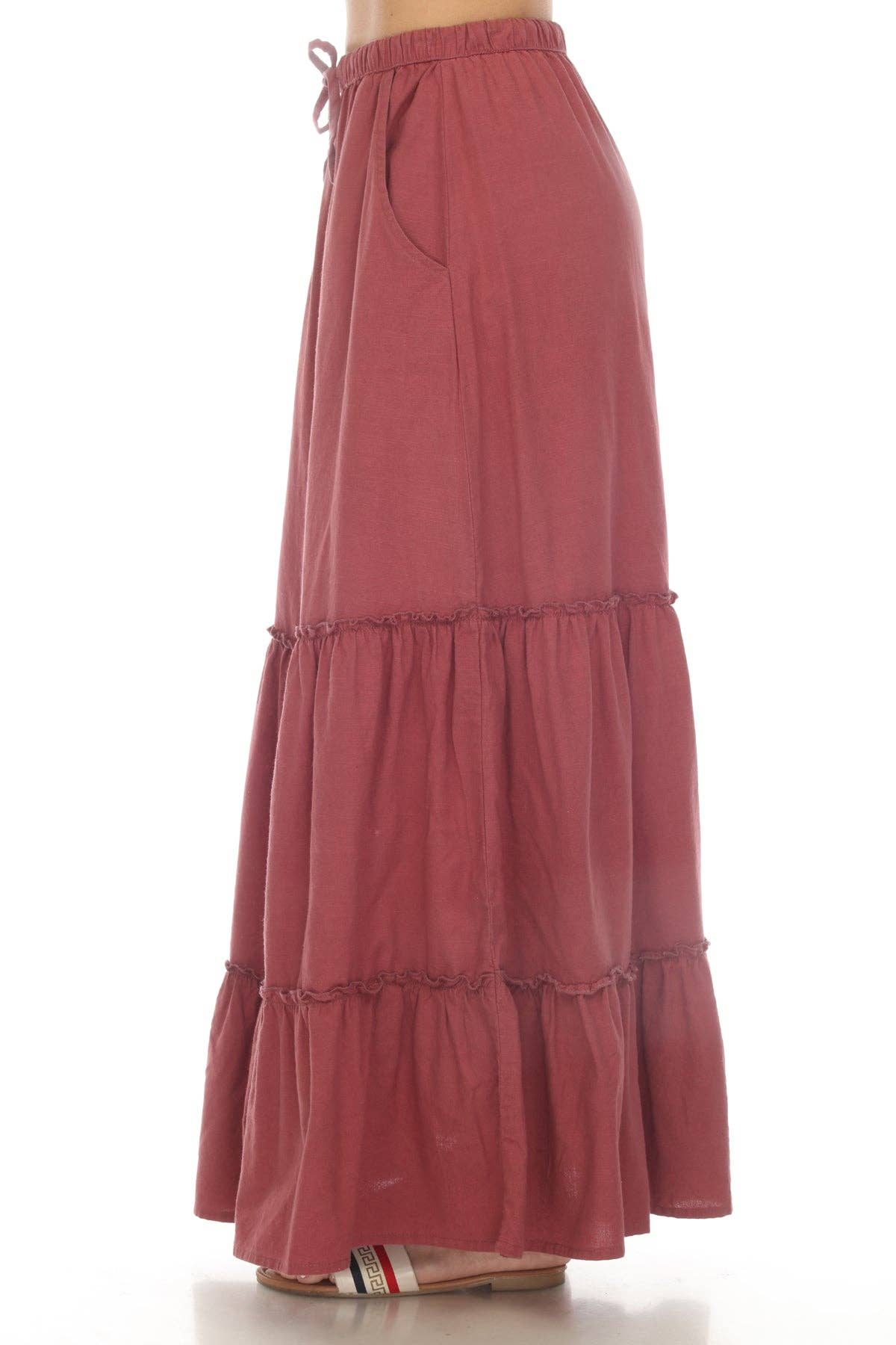 Lakhays Collection Inc. - Homespun Tiered Maxi Skirt