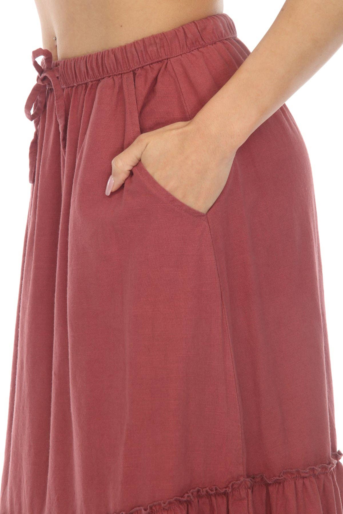 Lakhays Collection Inc. - Homespun Tiered Maxi Skirt