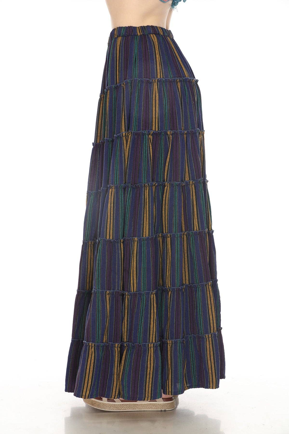 Lakhays Collection Inc. - Stipe Ultra Maxi Skirt