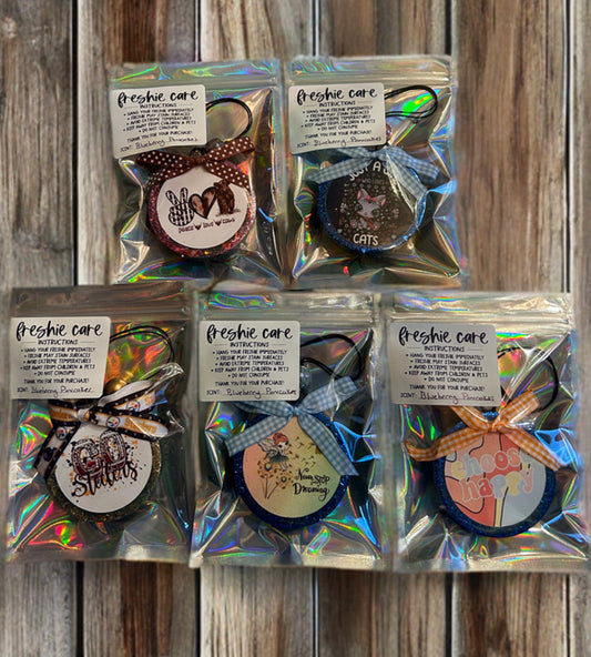 Freshies - Car Hanging- With Assorted Decorative Labels