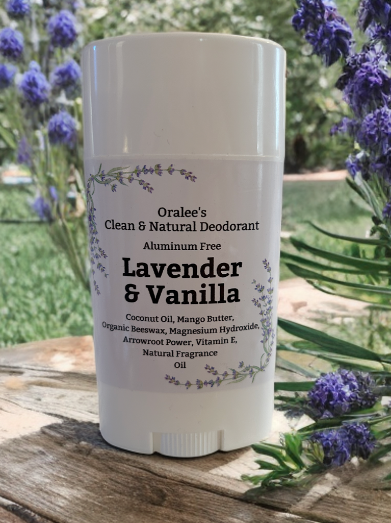 Oralee's Clean & Natural Aluminum Free Deodorant- Lavender Vanilla