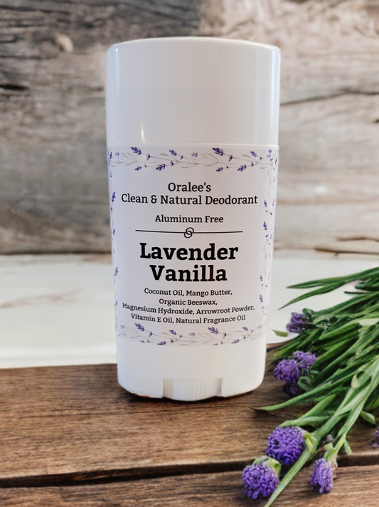 Oralee's Clean & Natural Aluminum Free Deodorant- Lavender Vanilla