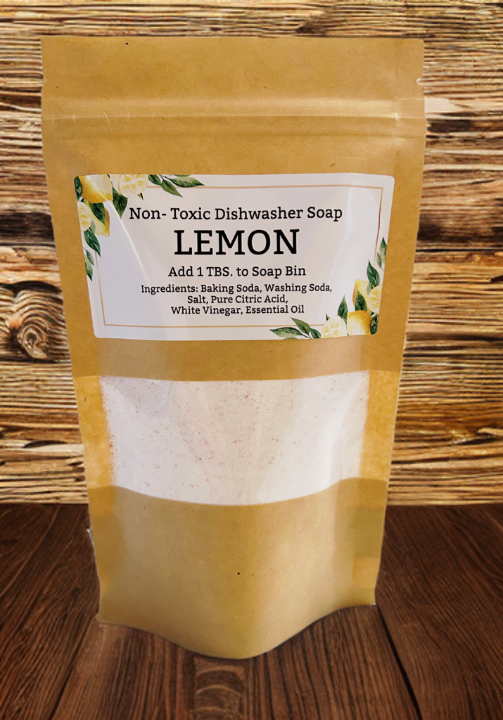 Oralee's Non-Toxic Natural Dishwasher Soap- Sample Bag- LEMON- 10 Loads