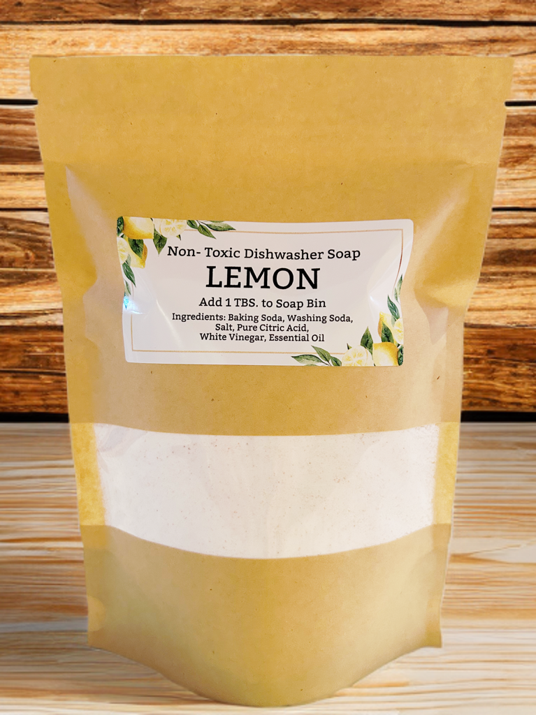 Oralee's Non-Toxic Natural Dishwasher Soap Bag- LEMON- 30 Loads