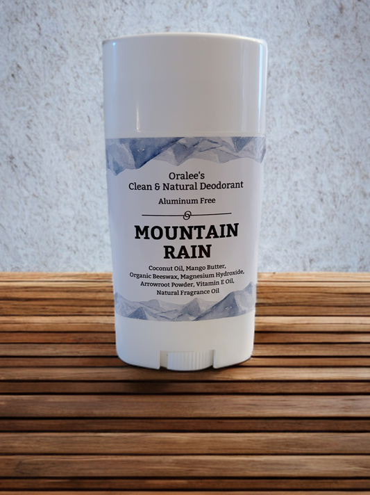 Oralee's Clean & Natural Aluminum Free Deodorant- Mountain Rain