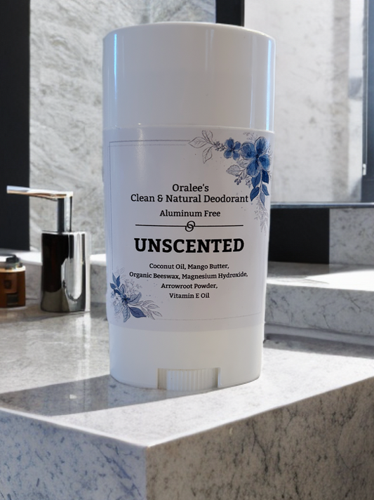 Oralee's Clean & Natural Aluminum Free Deodorant- Unscented